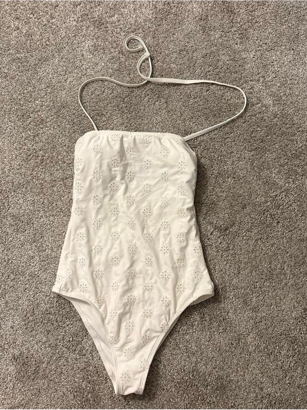 Target White Eyelet One-Piece Swimsuit